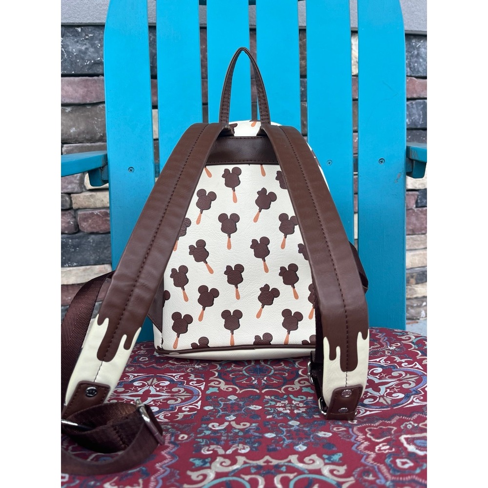 LIMITED Custom Gems Disney Parks Mickey Ice Cream Bar Loungefly Mini Backpack - Picture 6 of 10